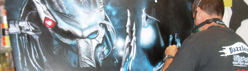 Predator airbrush artwork