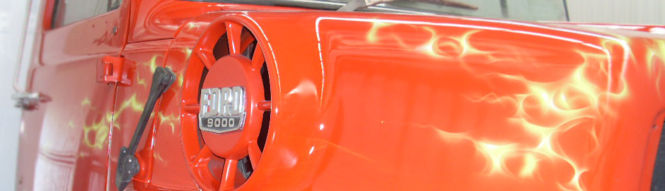 Ford Truck flame airbrush artwork